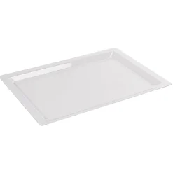 Plateau rectangulaire plastique réutilisable transparent x3