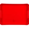 Plateau rectangulaire rouge