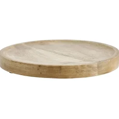 Plateau rond bois marron Ø22cm