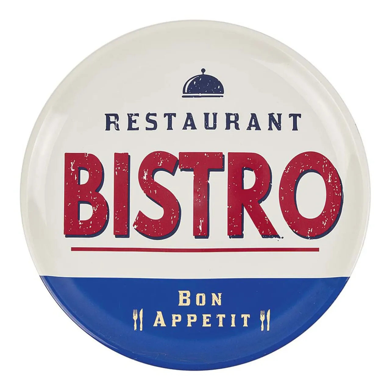 Plateau rond style vintage