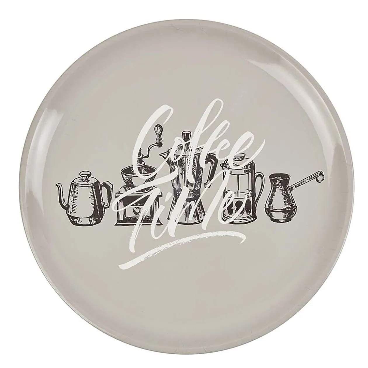 Plateau rond style vintage