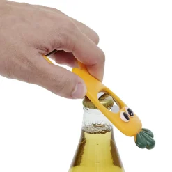 Éplucheur décapsuleur forme carotte orange L13,5cm