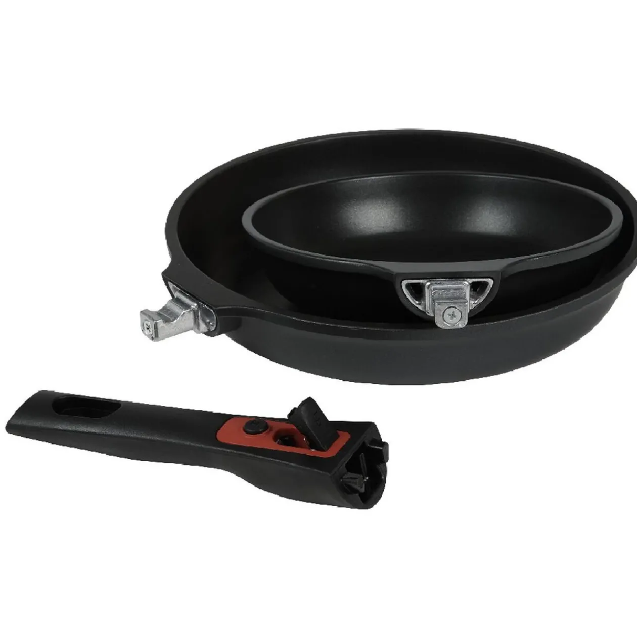 Poêle petite et moyenne avec poignée amovible x 2