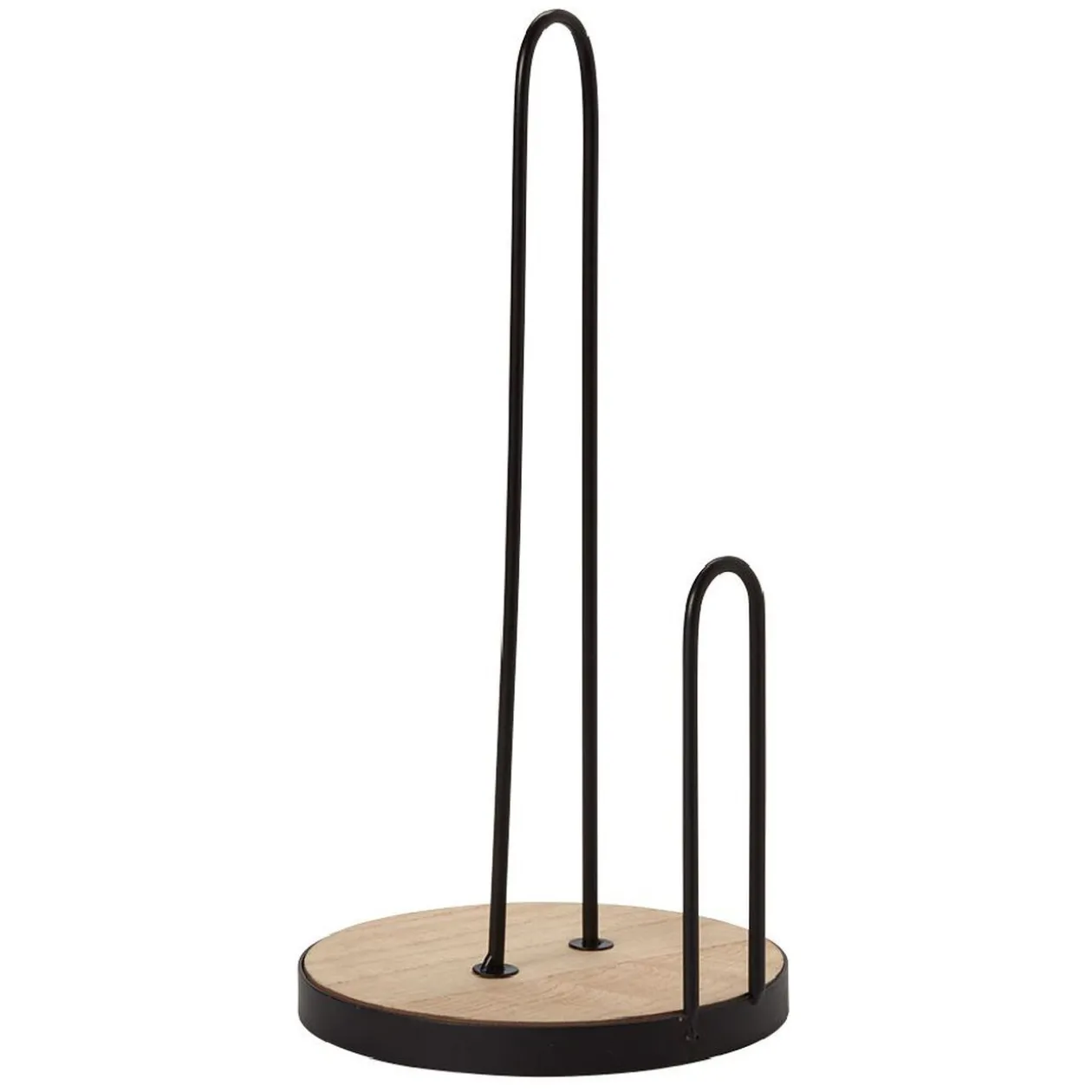 Porte essuie-tout métal et bambou