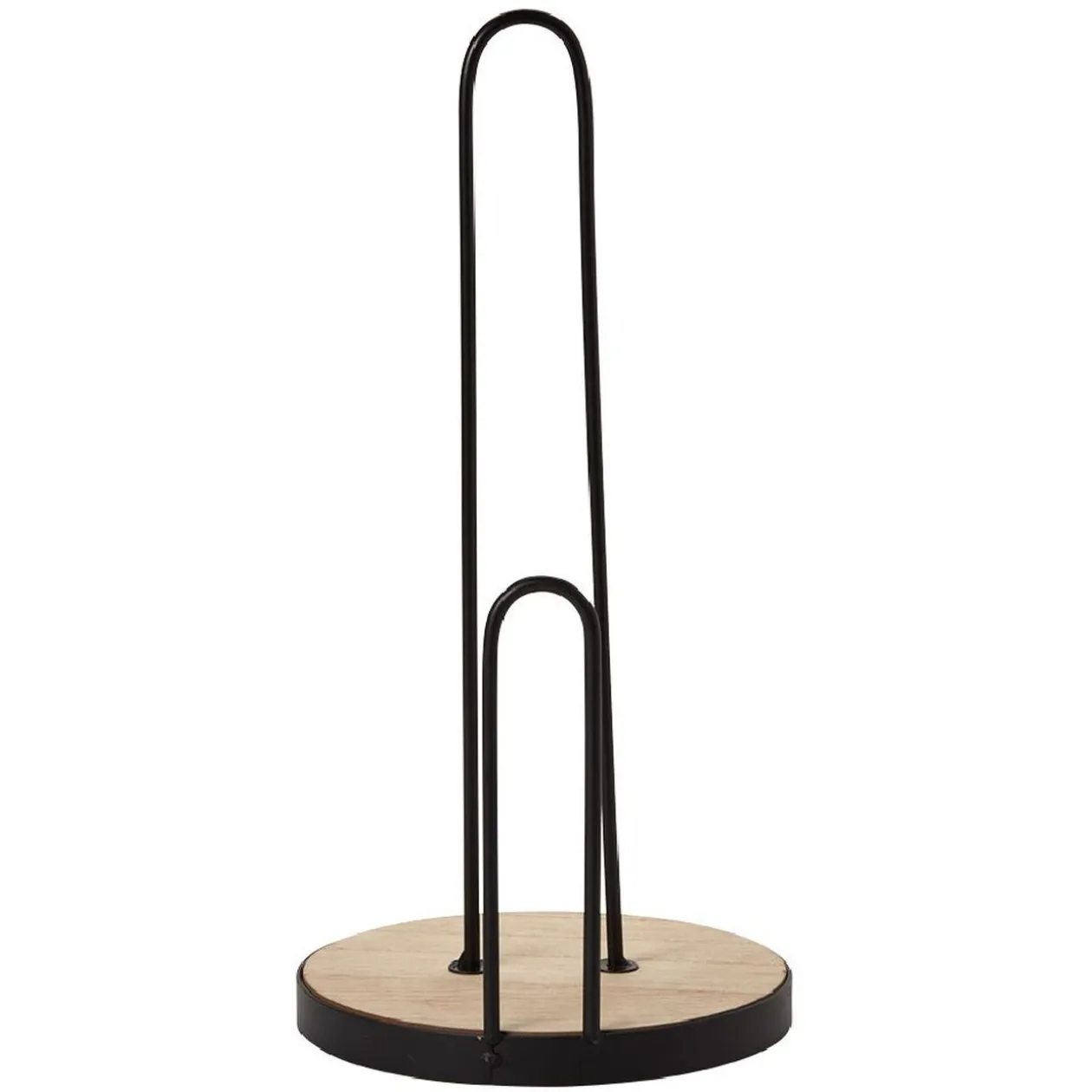 Porte essuie-tout métal et bambou