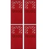 Porte-couverts en feutrine rouge x4