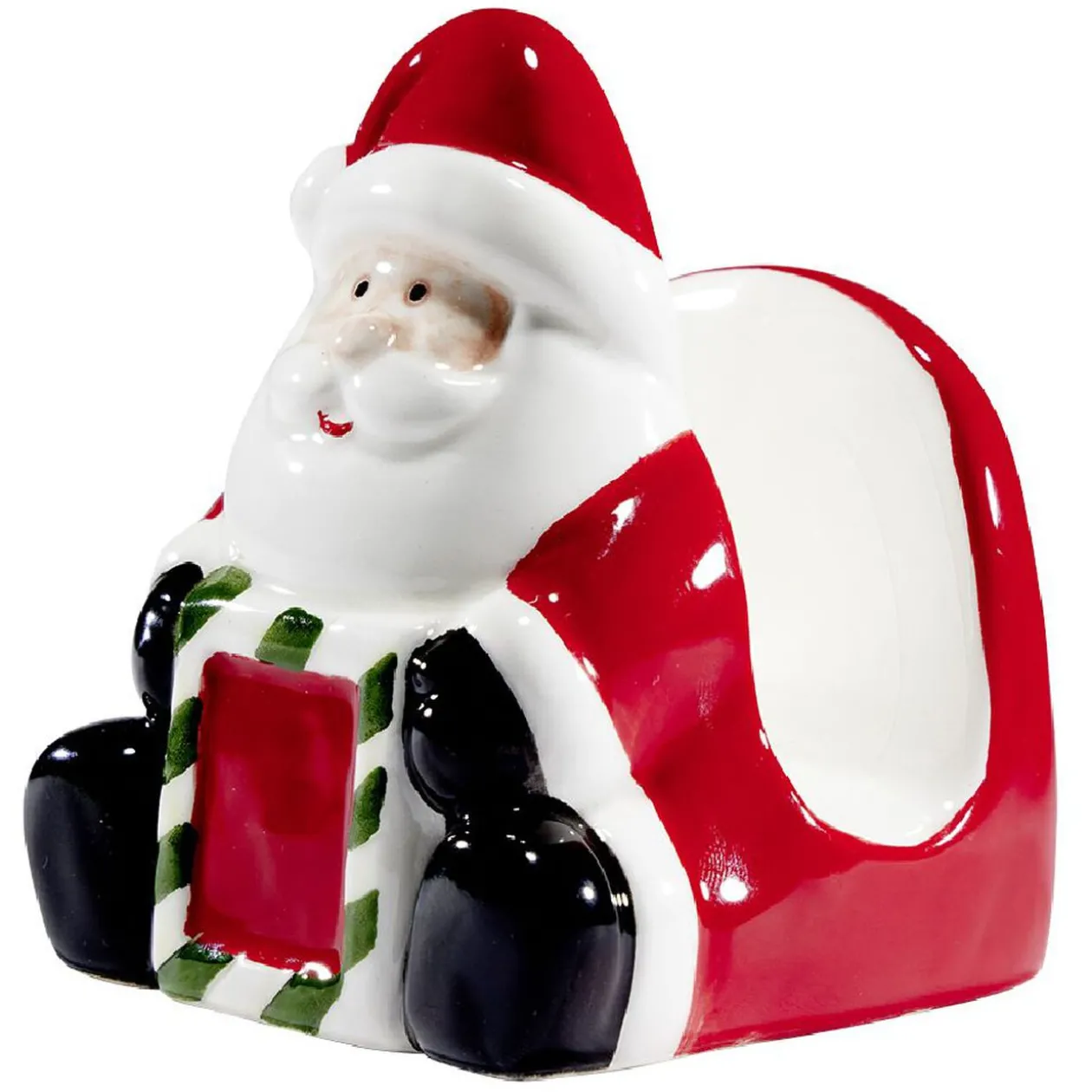 Porte-serviette en céramique design Père-Noël