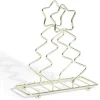 Porte-serviette forme sapin métal doré