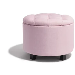 Pouf avec coffre intégré Candice rose