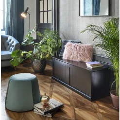 Pouf Berlingot vert d’eau