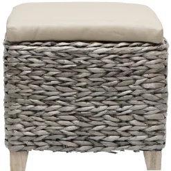 Pouf coffre carré jonc naturel