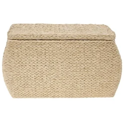 Pouf coffre en osier grand modèle