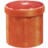Pouf coffre rond design orange