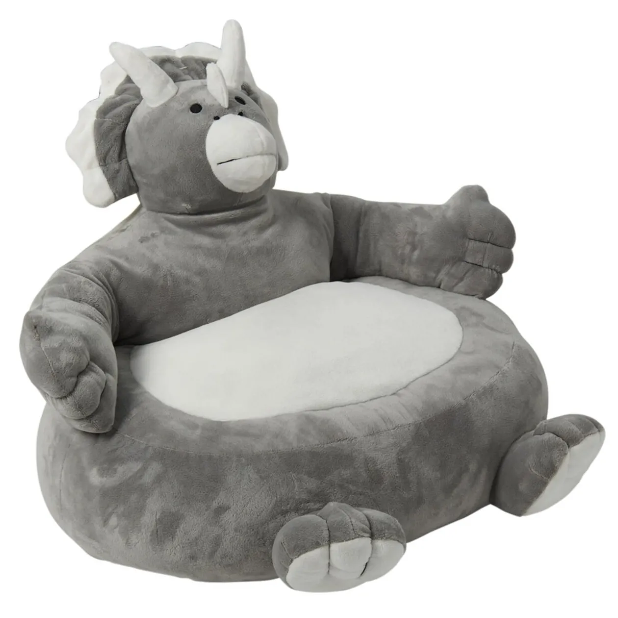 Pouf dinosaure Kiddoz gris clair