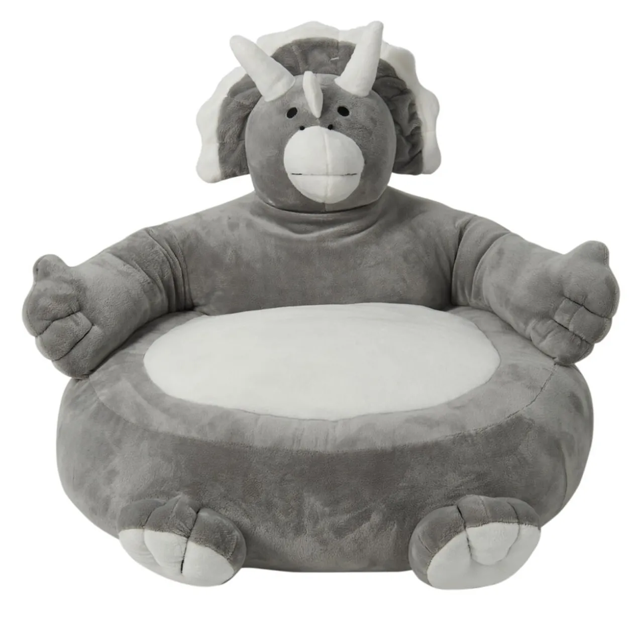 Pouf dinosaure Kiddoz gris clair