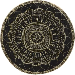 Pouf Mantra noir et naturel