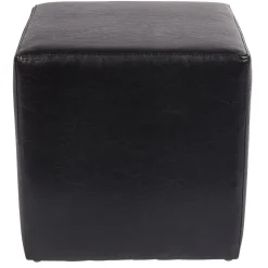 Pouf noir carré