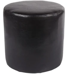 Pouf noir rond