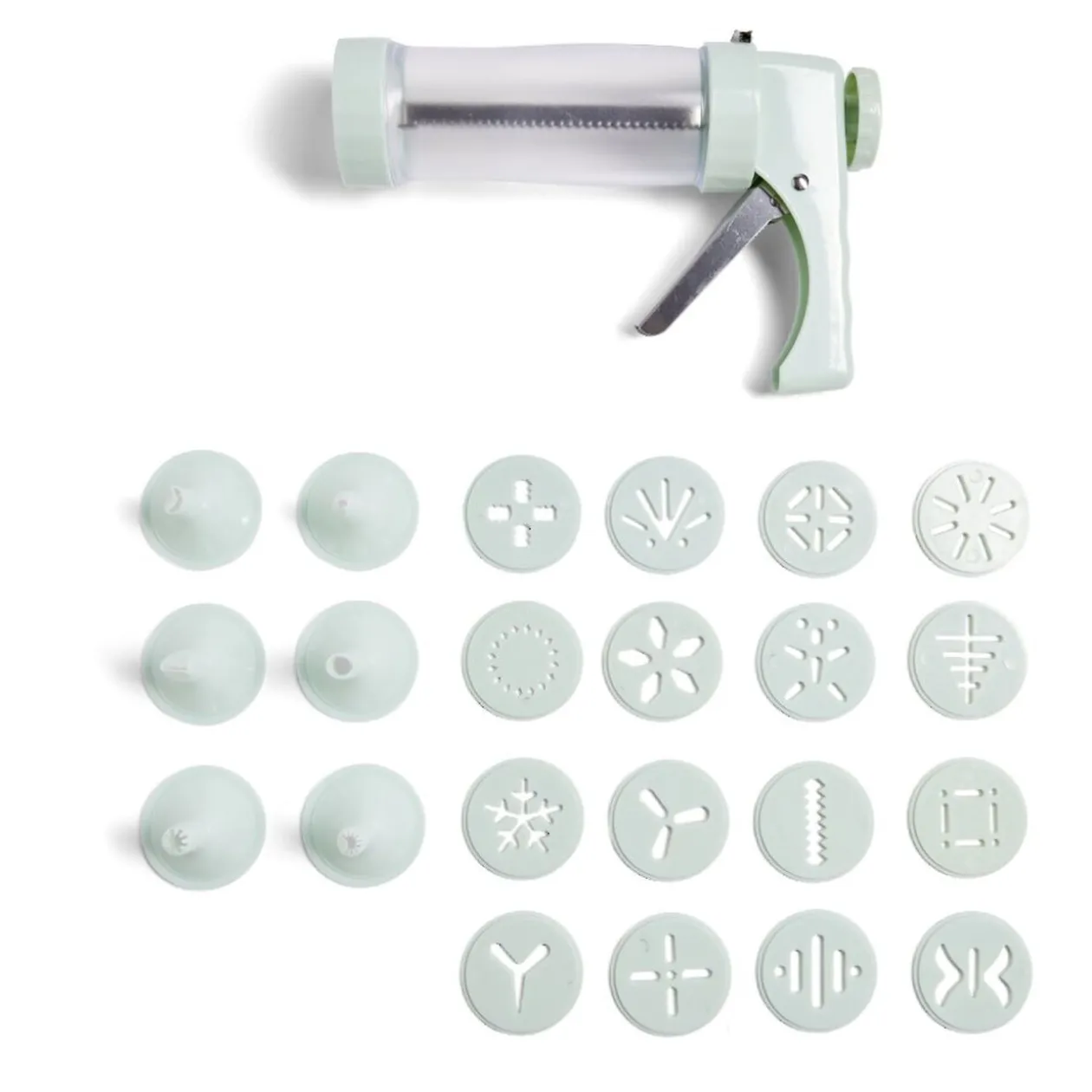 Presse à biscuits sucrés/salés 16 disques et 6 douilles