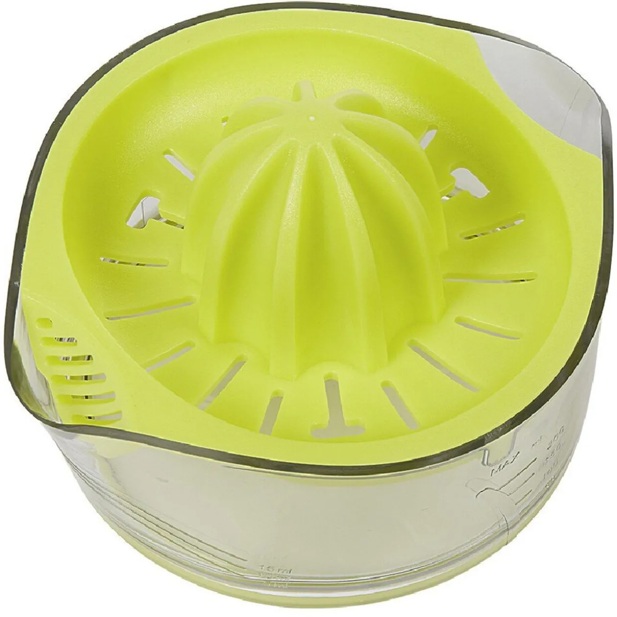 Presse agrumes avec réservoir transparent vert