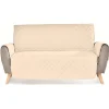 Protège canapé blanc ivoire 3 places 279x179cm