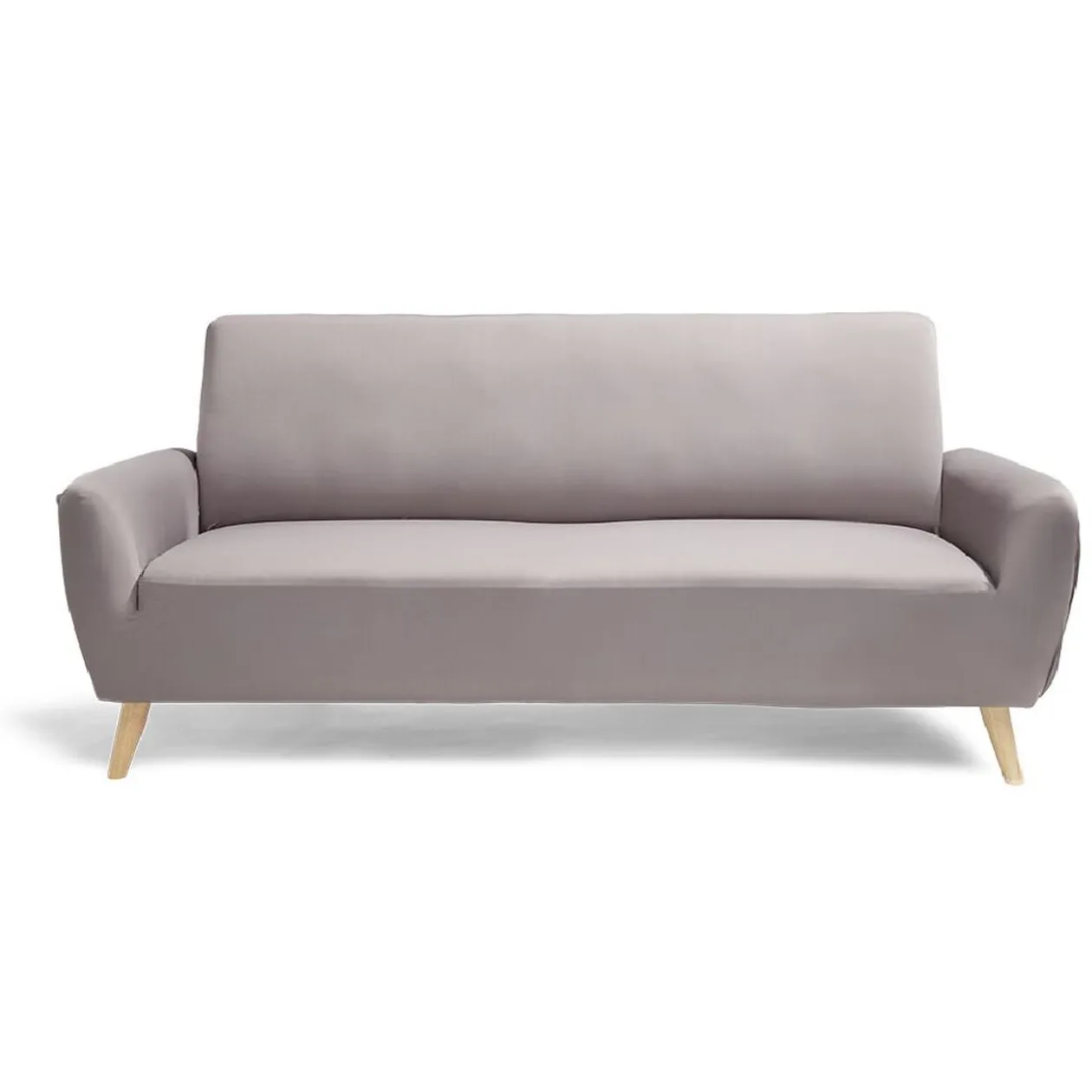 Protège canapé extensible 3 places uni gris 195 à 230 cm