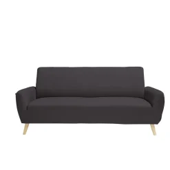 Protège canapé extensible 3 places L195-230cm gris foncé