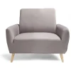 Protège fauteuil extensible uni gris 90 / 145 cm