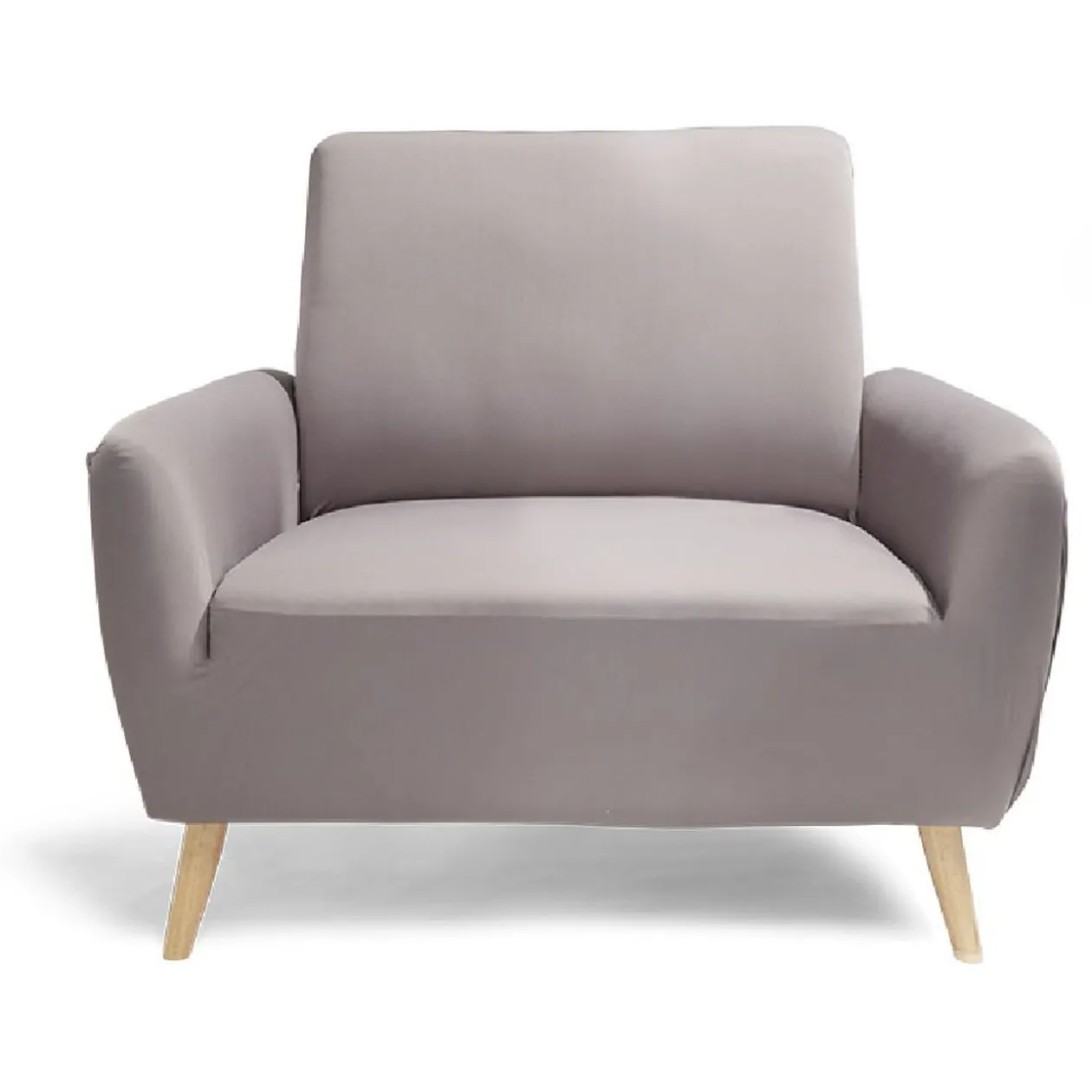 Protège fauteuil extensible uni gris 90 / 145 cm