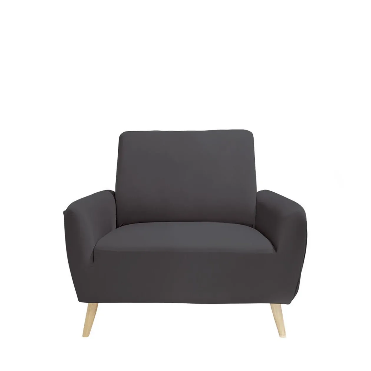 Protège fauteuil extensible L90-145cm gris foncé