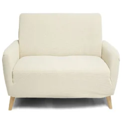 Protège fauteuil extensible L90x145cm velours côtelé beige