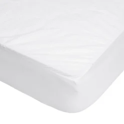 Protège matelas tissu bouclette blanc 160x200cm