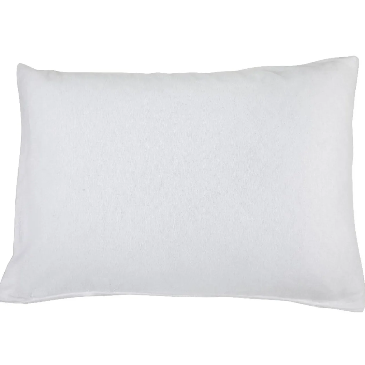 Protège oreiller anti acariens molleton rectangulaire blanc