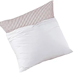 Protège oreiller carré molleton blanc