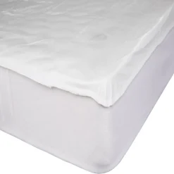 Protège-matelas anti-punaises jersey 160x200x25cm polyester blanc