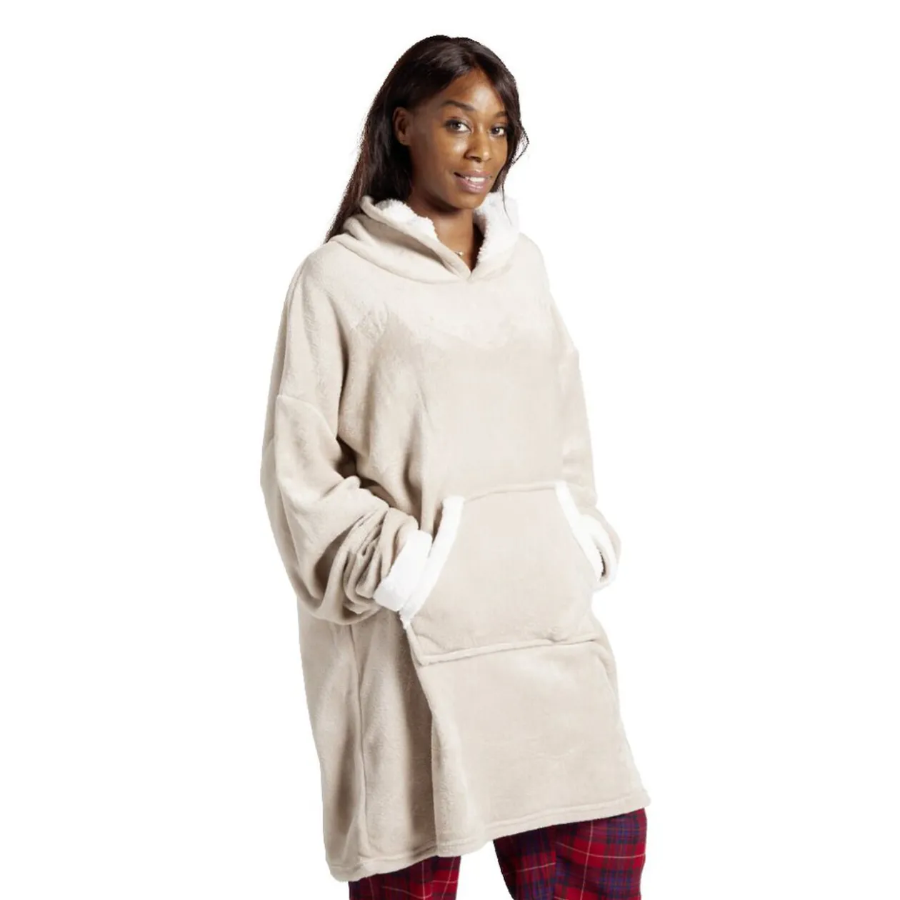 Pul plaid capuche adulte sherpa Taille unique - 4 coloris