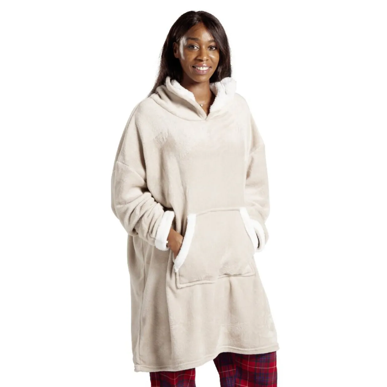 Pul plaid capuche adulte sherpa Taille unique - 4 coloris