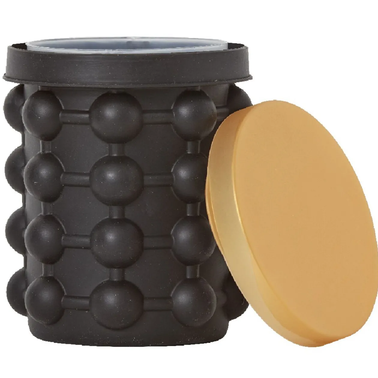 Rafraîchisseur de bouteille bac à glaçons 2en1 noir et doré