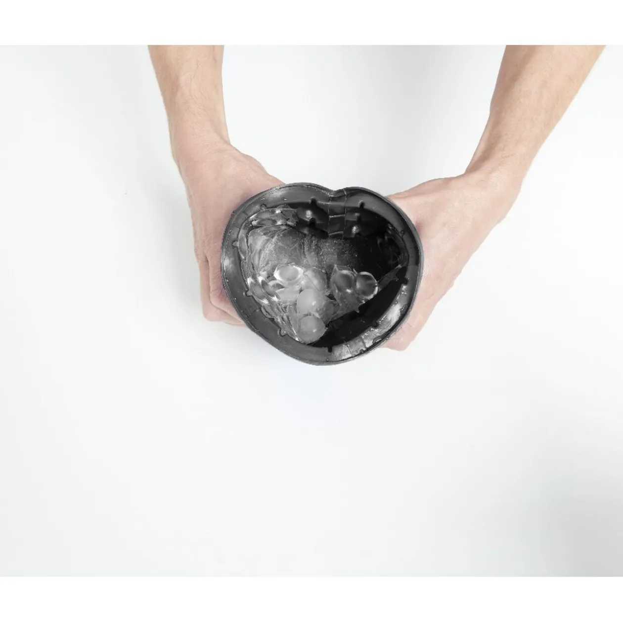 Rafraîchisseur de bouteille bac à glaçons 2en1 noir et doré