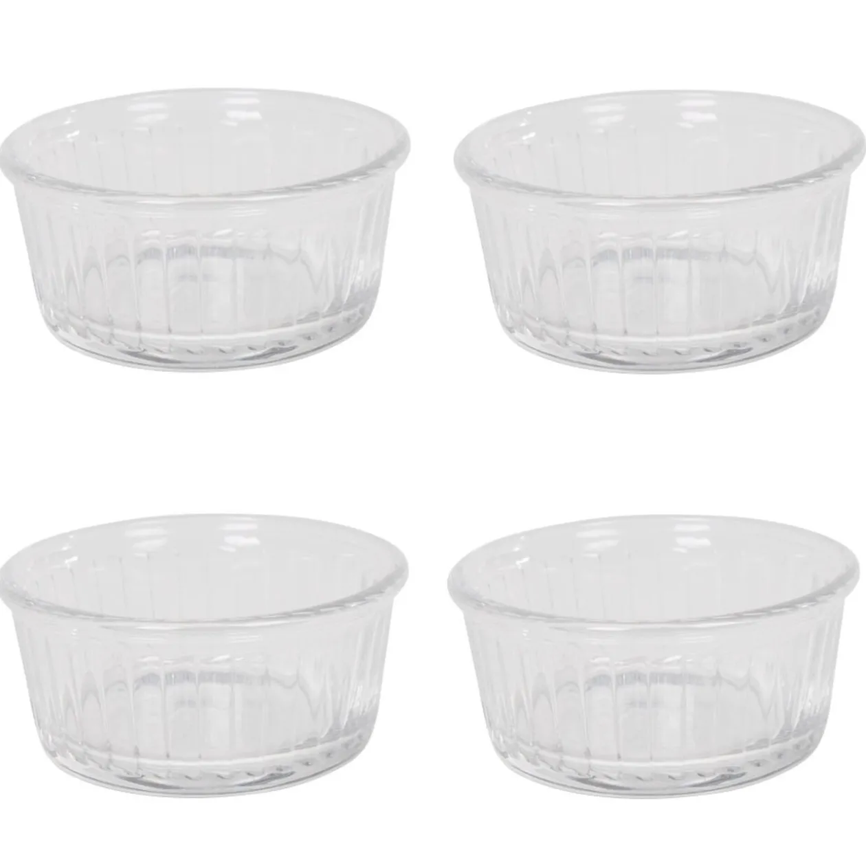 Ramequin individuel verre transparent x4