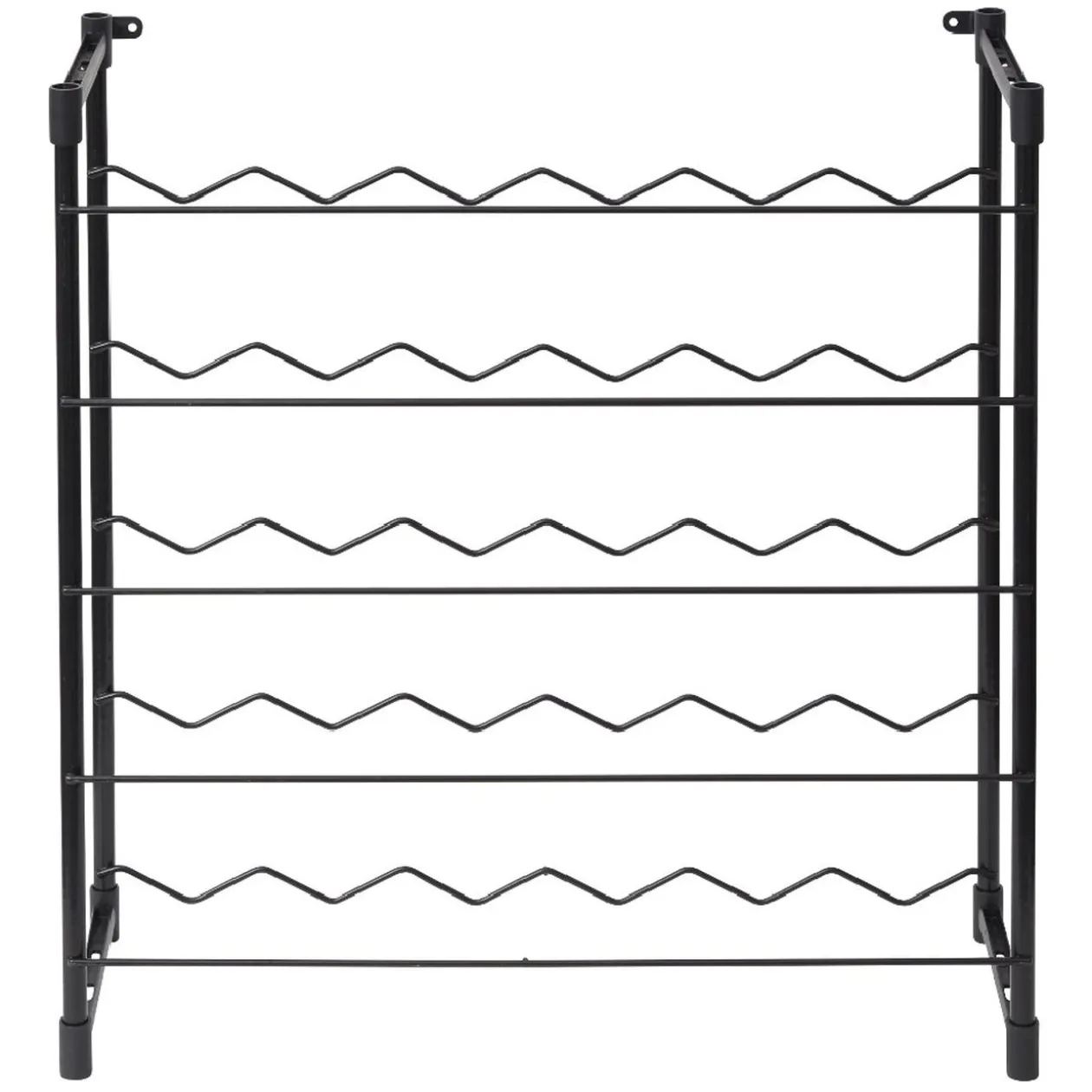 Range bouteilles métal noir 30 bouteilles