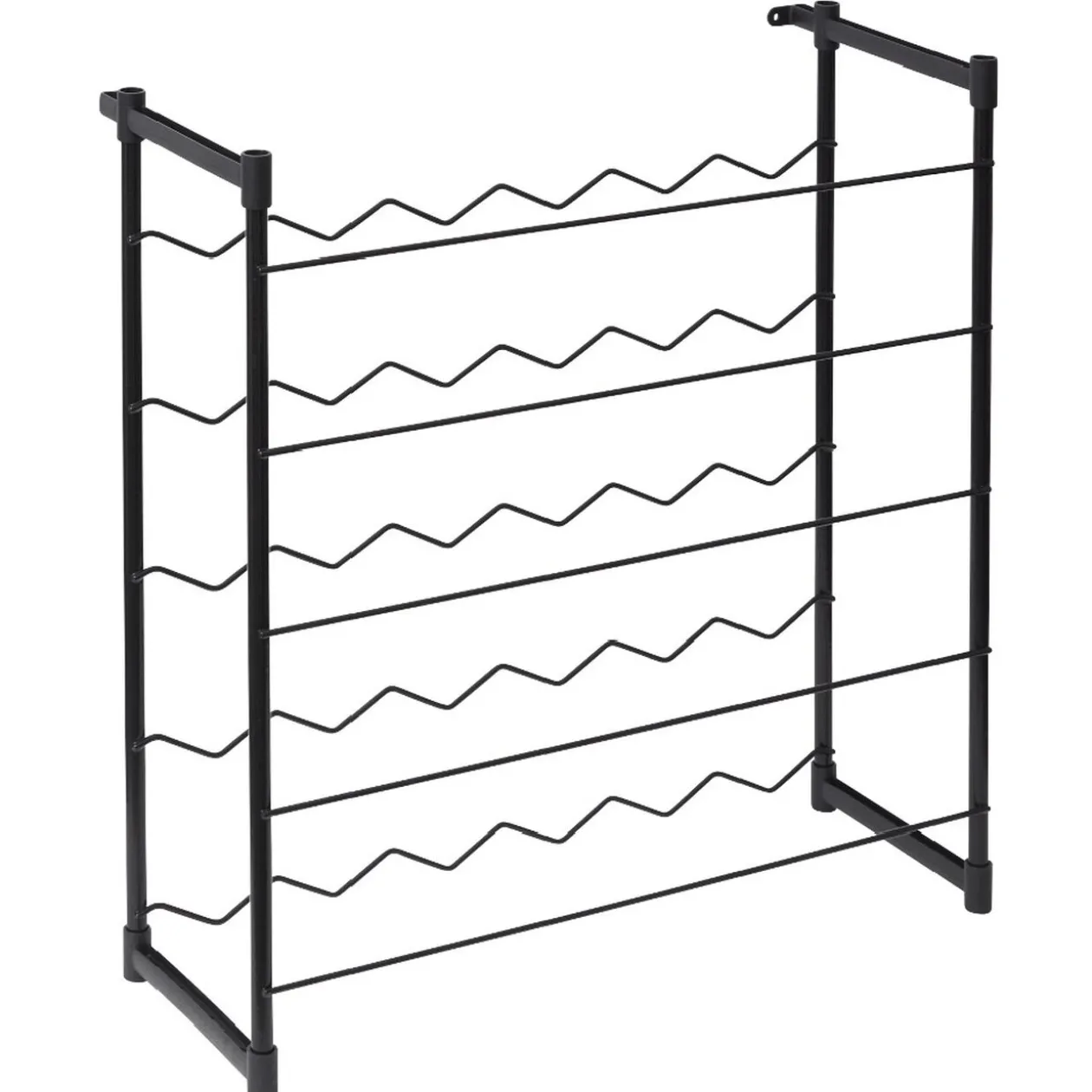 Range bouteilles métal noir 30 bouteilles