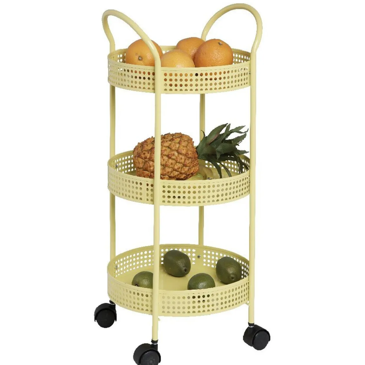 Resserre légumes à roulettes jaune