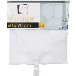 Rideau voilage blanc Lissea x2