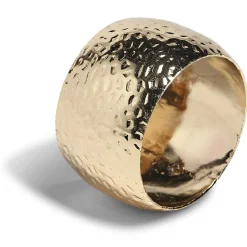 Rond de serviette doré x4