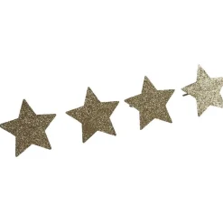 Rond de serviette métal étoile dorée x 4