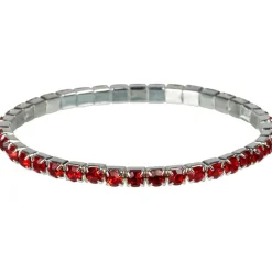 Rond de serviette strass rouge x4