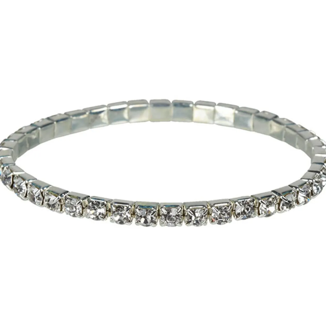 Rond de serviette strass blanc x4