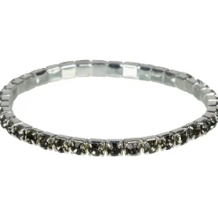 Rond de serviette strass argenté x4