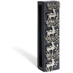 Rond serviette renne métal argenté x4